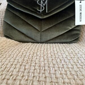 Steve Madden Dark Green Quilted Shoulder Bag